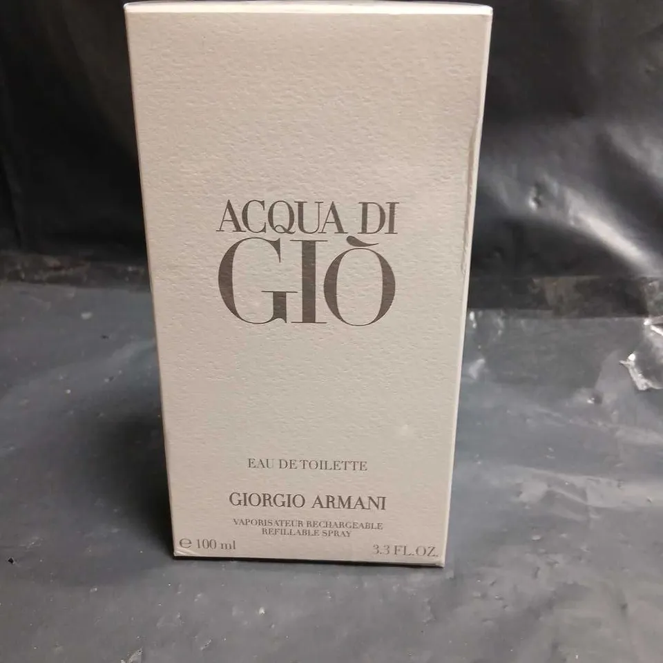 BOXED AND SEALED ACQUA DI GIO GIORGIO ARMANI EAU DE TOILETTE 100ML