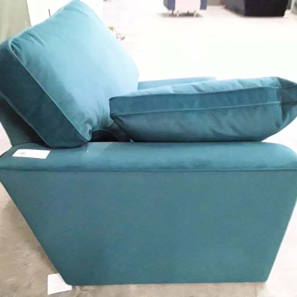 QUALITY DESIGNER STAMFORD SOFA LHF SECTION - TEAL FABRIC