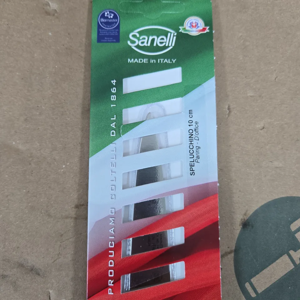 SANELLI SPELUCCHINO 10 CM PARING KNIFE – MADE IN ITALY, GREEN HANDLE