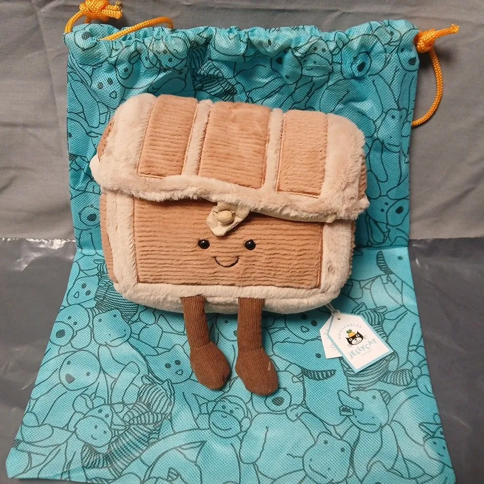 JELLYCAT AMUSEABLES PLUSH – BROWN BAG CHARACTER WITH ORANGE LEGS (JELLYCAT LONDON)