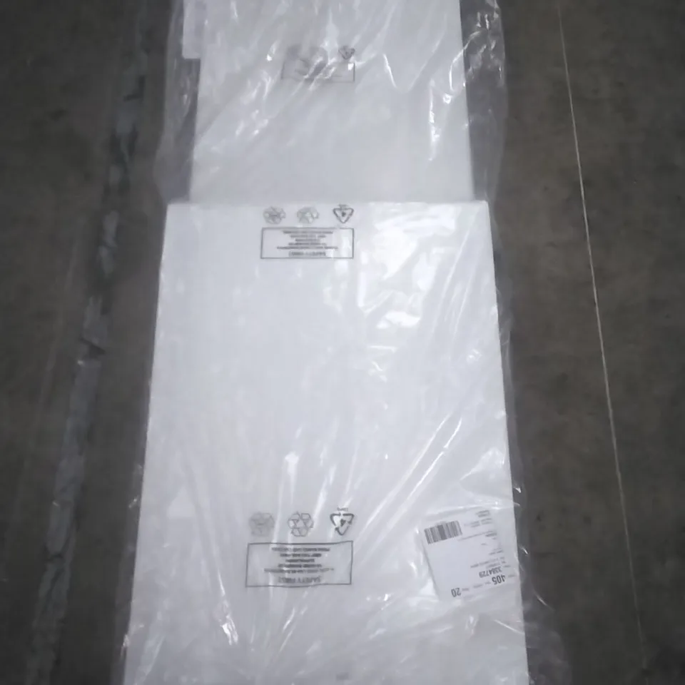 PACKAGED L-SHAPED SHOWER FRONT PANNEL 3MM WHITE (170CM X 51CM)