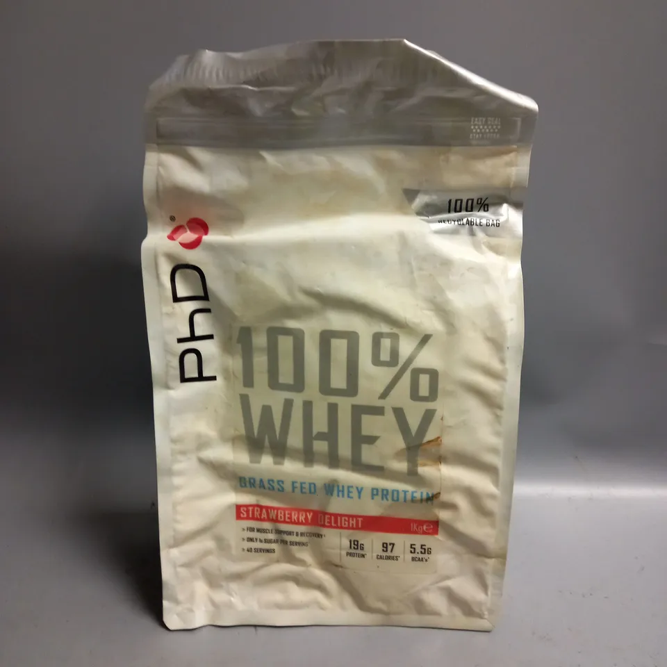 PHD 100% WHEN PROTEIN POWDER 1KG STRAWBERRY DELIGHT