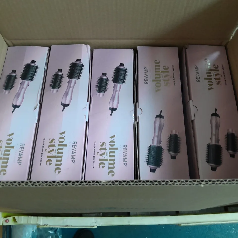 LOT OF 5 BOXED REVAMP VOLUME STYLE 1200W BLOW DRY BRUSHES