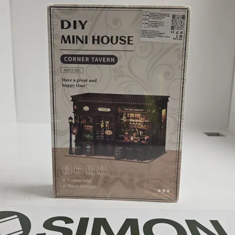 DIY MINI HOUSE CORNER TAVERN – PUZZLE TOY KIT (BOXED, SEALED) AW03-001