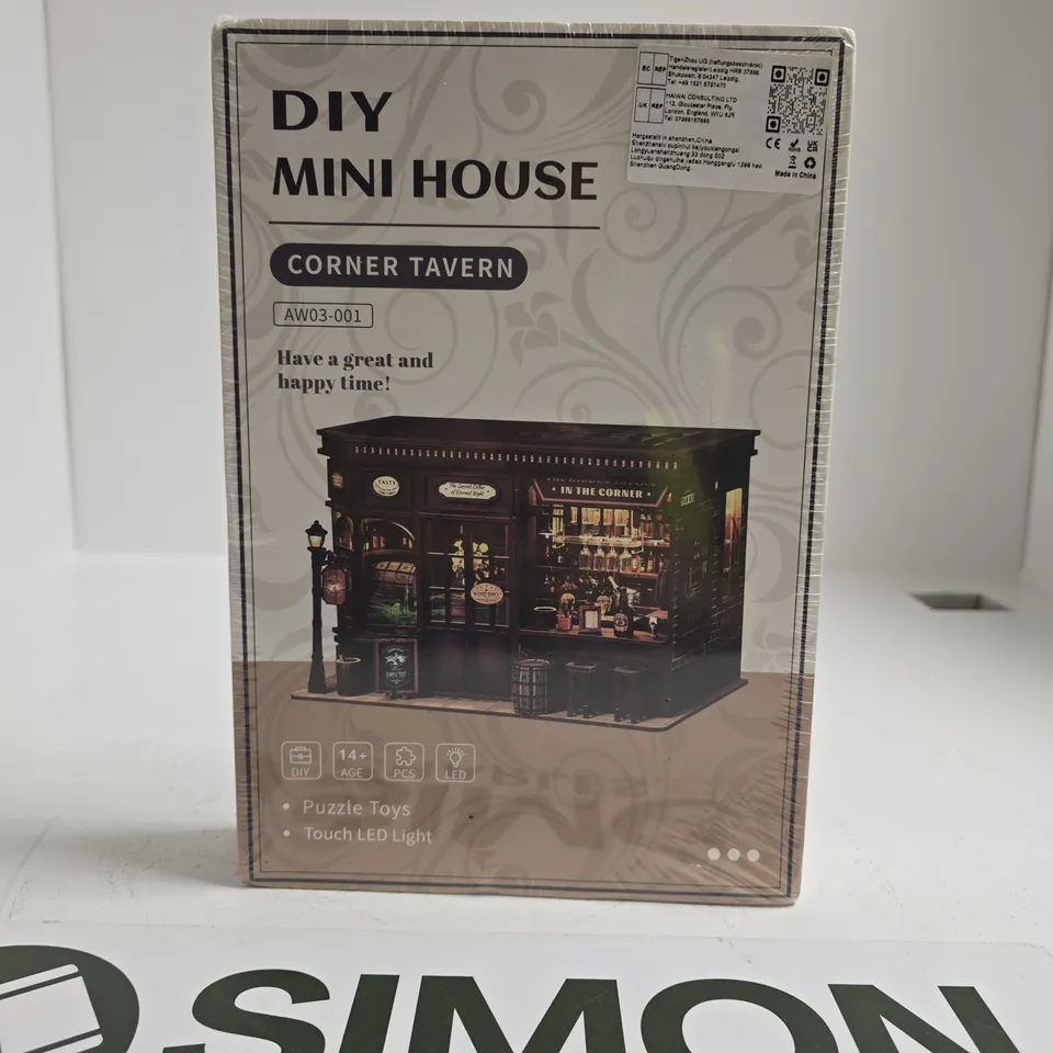 DIY MINI HOUSE CORNER TAVERN – PUZZLE TOY KIT (BOXED, SEALED) AW03-001
