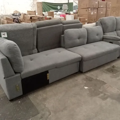 DESIGNER FABRIC SOFA BED - GREY