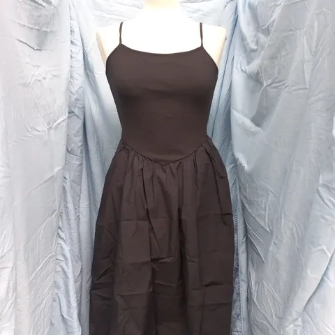 NOBODY'S CHILD MADELYN MIDI DRESS IN BLACK SIZE UK 8