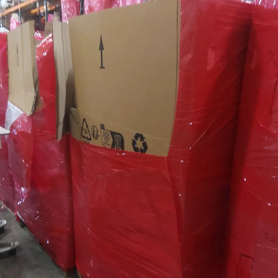 PALLET OF ASSORTED HOUSEHOLD GOODS AND PRODUCTS TO INCLUDE: GAMING CHAIR, ELECTRIC FLOOR HEATING, ANKLE SPLINT, HALOGEN HEATER ECT