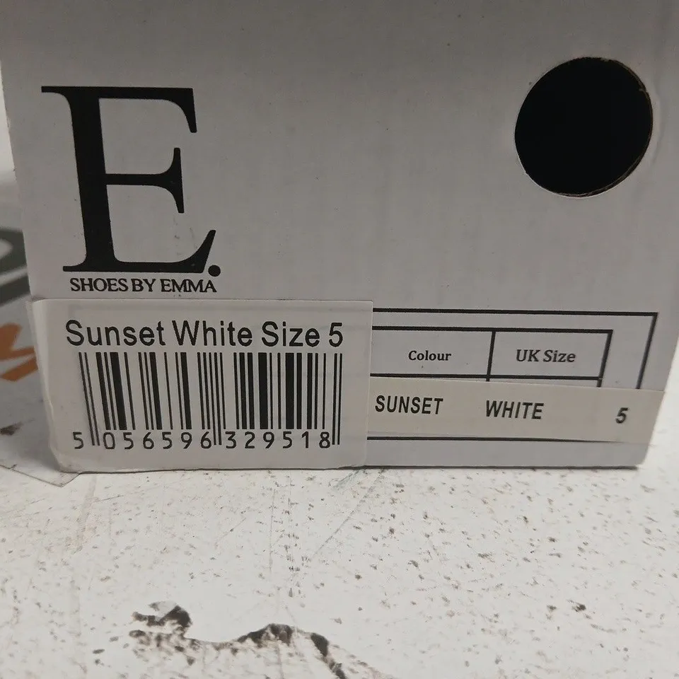 SUNSET WHITE SANDALS BY E. SHOES BY EMMA – UK 5