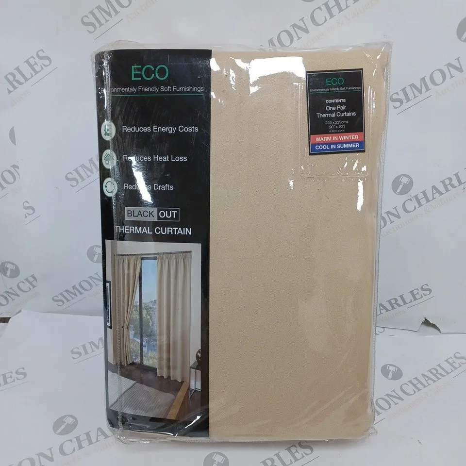 ECO BLACK OUT THERMAL CURTAIN APPROX. 229 X 229CM