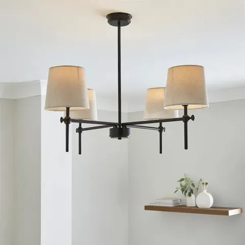 BOXED CHARLESTON 4 LIGHT DINER CEILING LIGHT