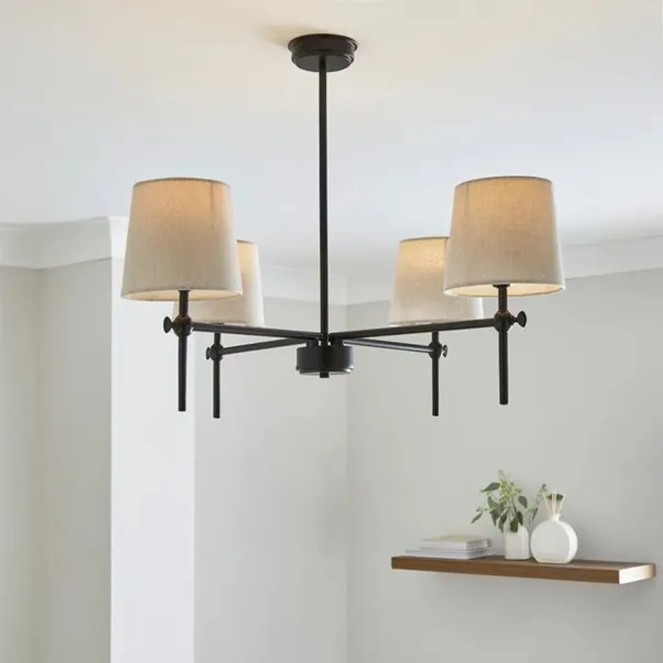 BOXED CHARLESTON 4 LIGHT DINER CEILING LIGHT