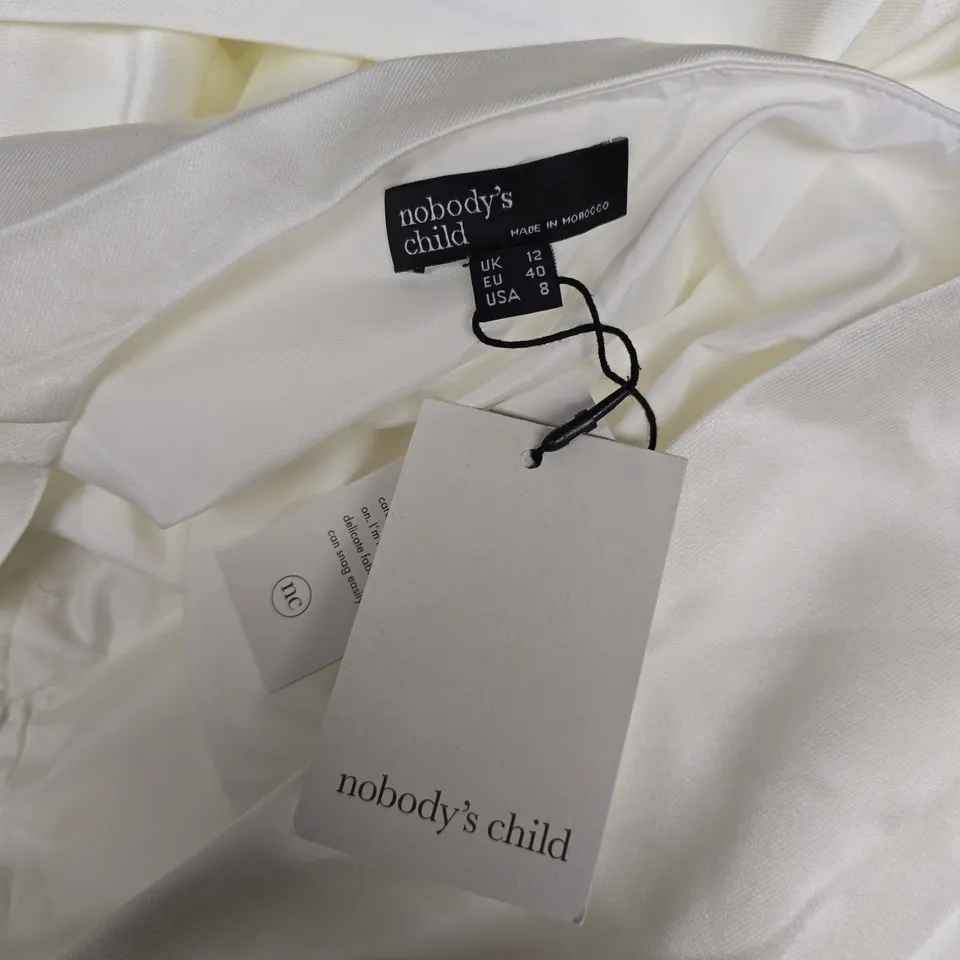 NOBODY'S CHILD CELIA MIDI DRESS – IVORY, UK 12 (EU 40, USA 8)