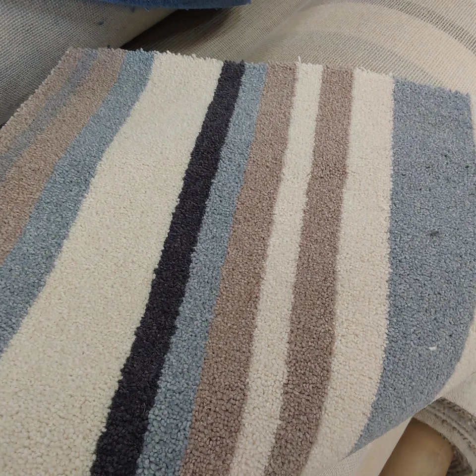 ROLL OF QUALITY DIMENSIONS PLAINS STRIPED LORDS CARPET APPROXIMATELY 4M × 10M