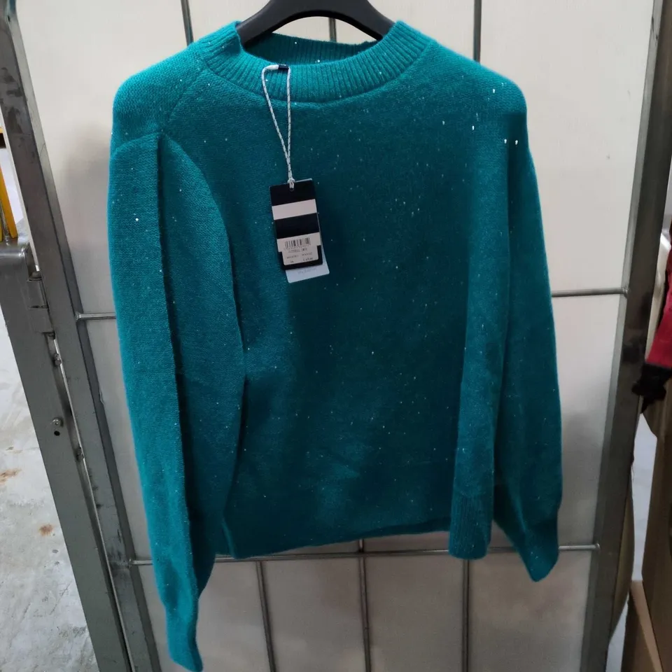 CCC GLITTERBALL JUMPER – BRIGHT BLUE, UK 16