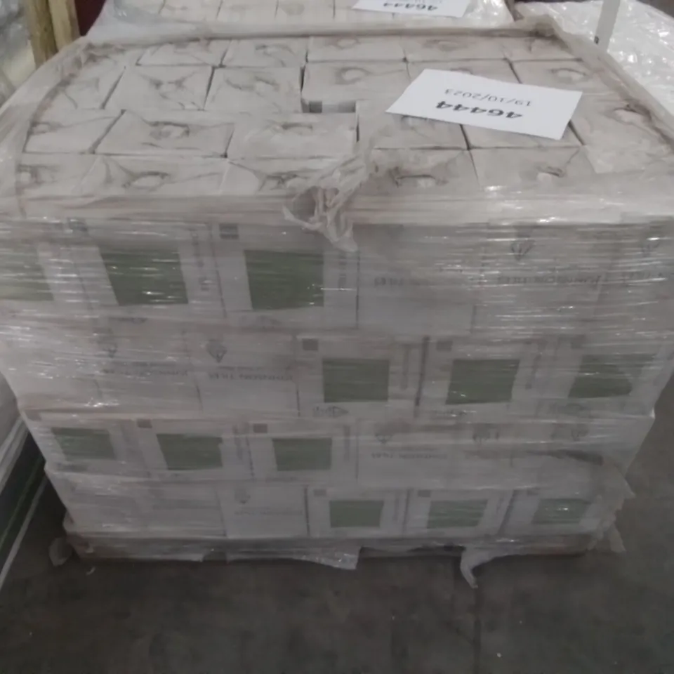 PALLET TO CONTAIN APPROX 96 X CARTONS OF JOHNSON PRISMATICS KIWI GLAZED WALL TILES - 25 TILES PER CARTON // TILE SIZE: 197 X 197 X 6.5mm