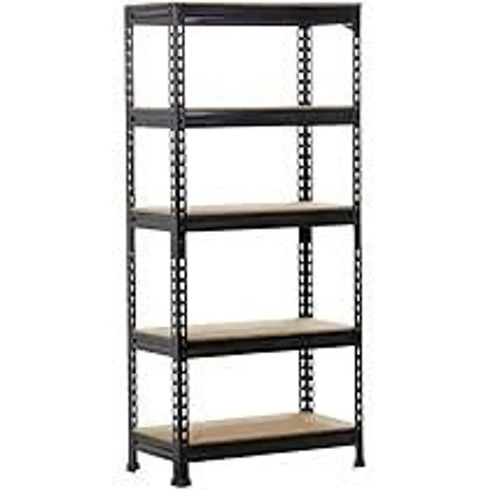 BOXED YAHEETECH STEEL KITCHEN RACK, 70 X 30 X 150CM - BLACK (1 BOX)
