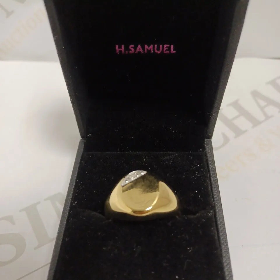 H. SAMUEL GOLD SIGNET RING
