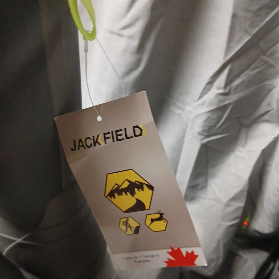 JACK FIELD MEN'S RUBBER WELLINGTON BOOTS – GREY WITH NEON LIME TRIM, UK 7