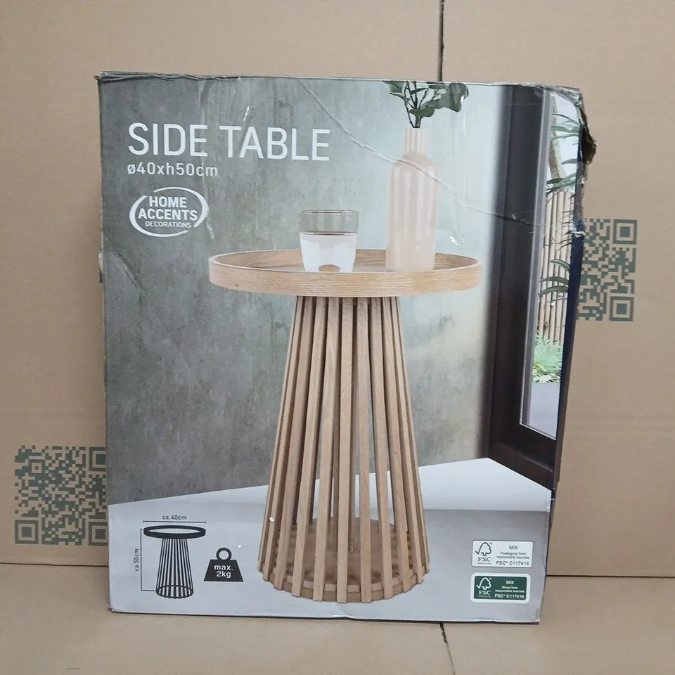 BOXED HOME ACCENTS SIDE TABLE