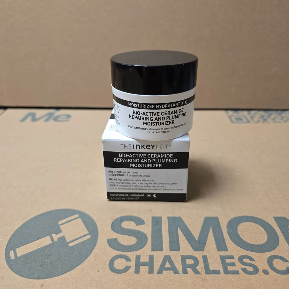 THE INKEY LIST BIO ACTIVE CERAMIDE REPAIRING AND PLUMPING MOISTURIZER 50ML BOXED