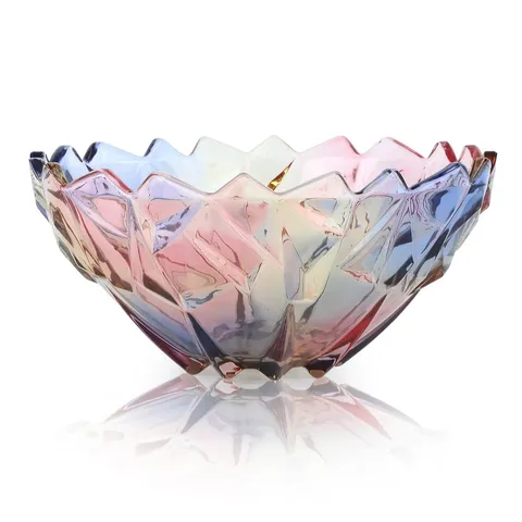 LUXENOA FACETED DECORATIVE BOWL