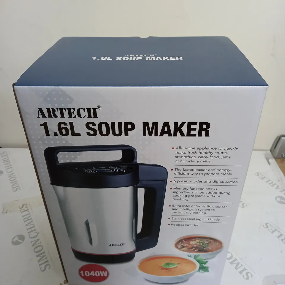BOXED ARTECH 1.6L SOUP MAKER