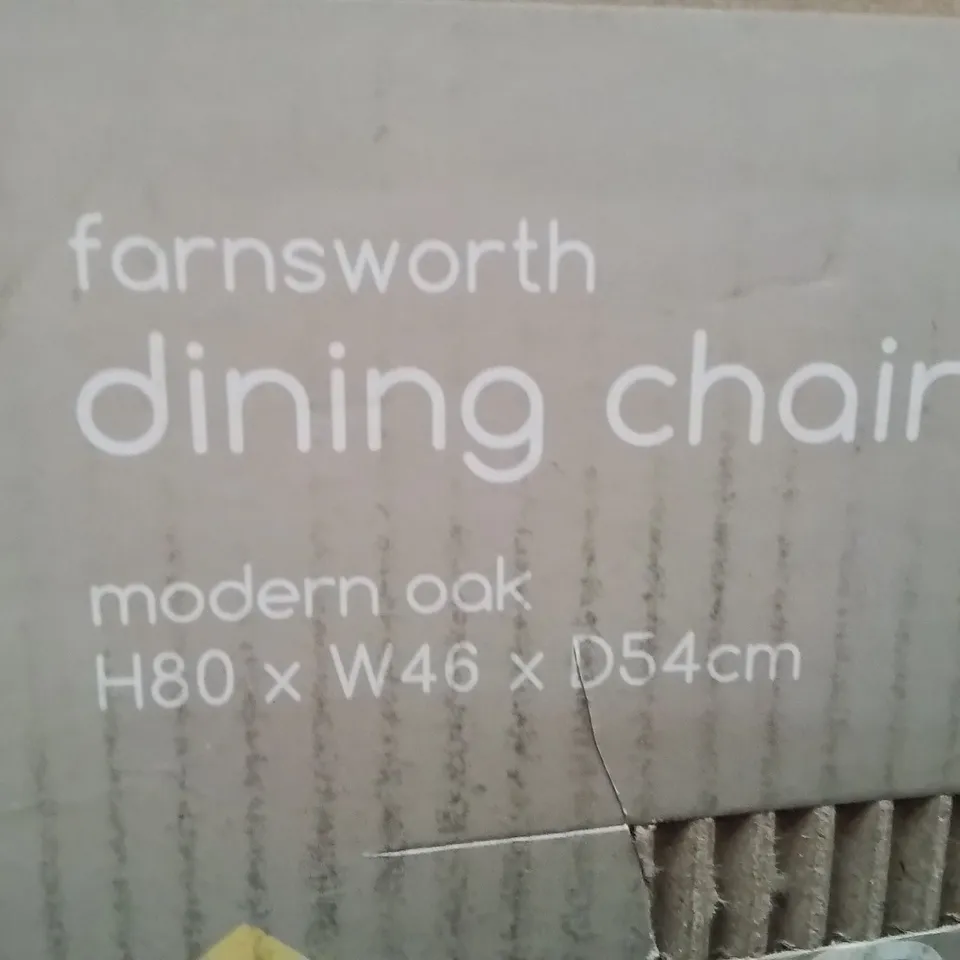 BOXED FARNSWORTH DINING CHAIR -MODERN OAK-