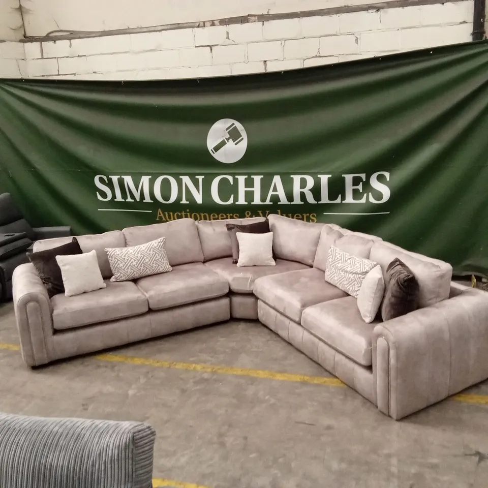 AMARA CORNER GROUP SOFA - STONE RRP £2849
