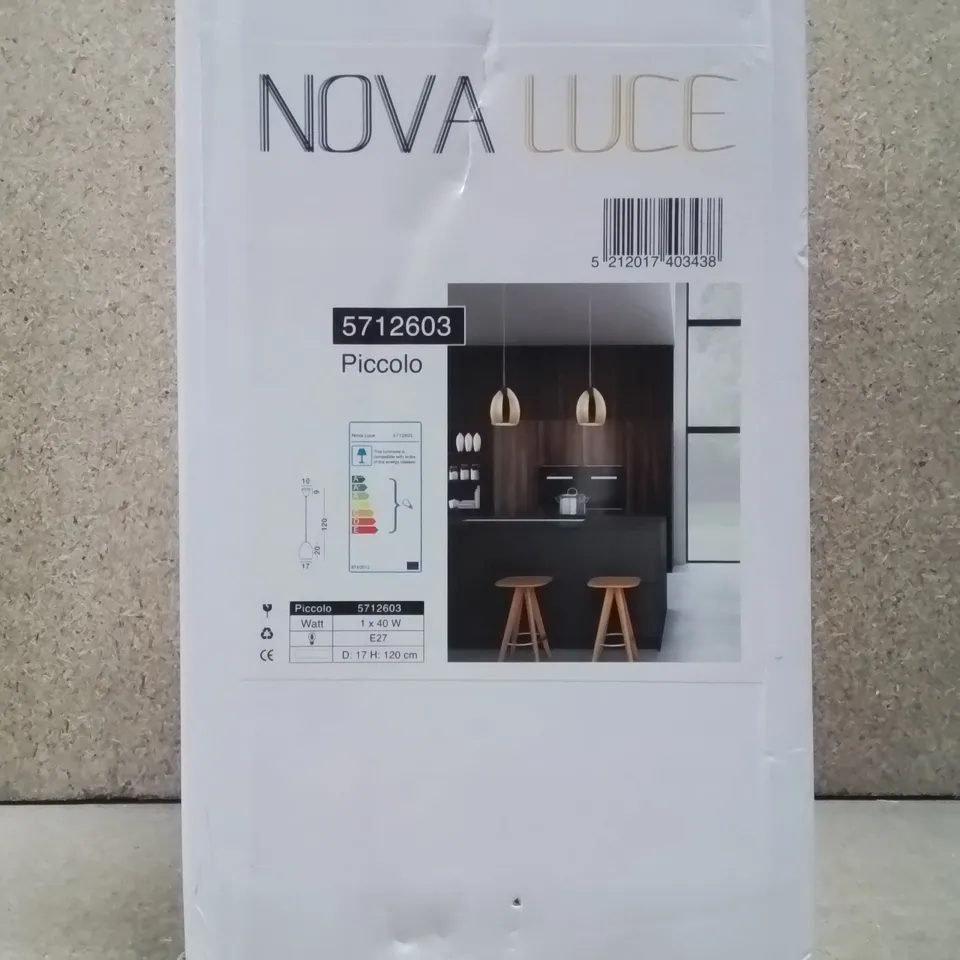 BOXED NOVA LUCE PICCOLO CEILING PENDANT- GOLD 