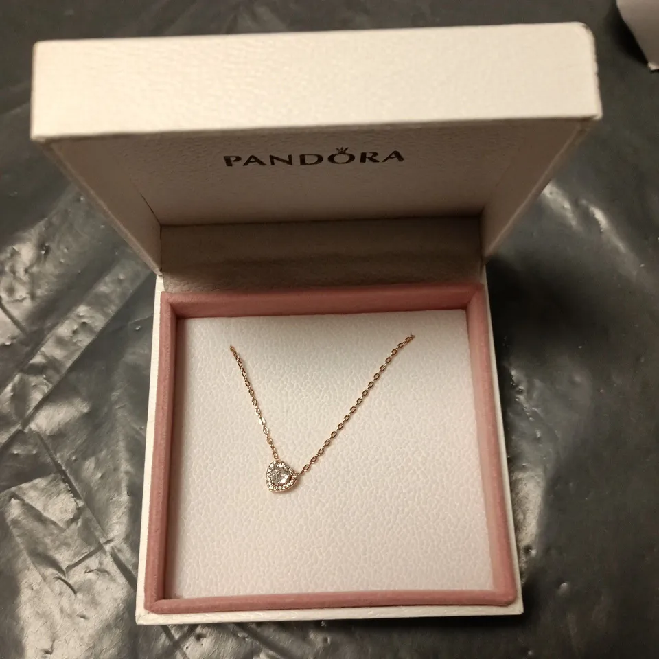 PANDORA HEART PENDANT NECKLACE WITH CRYSTALS – BOXED