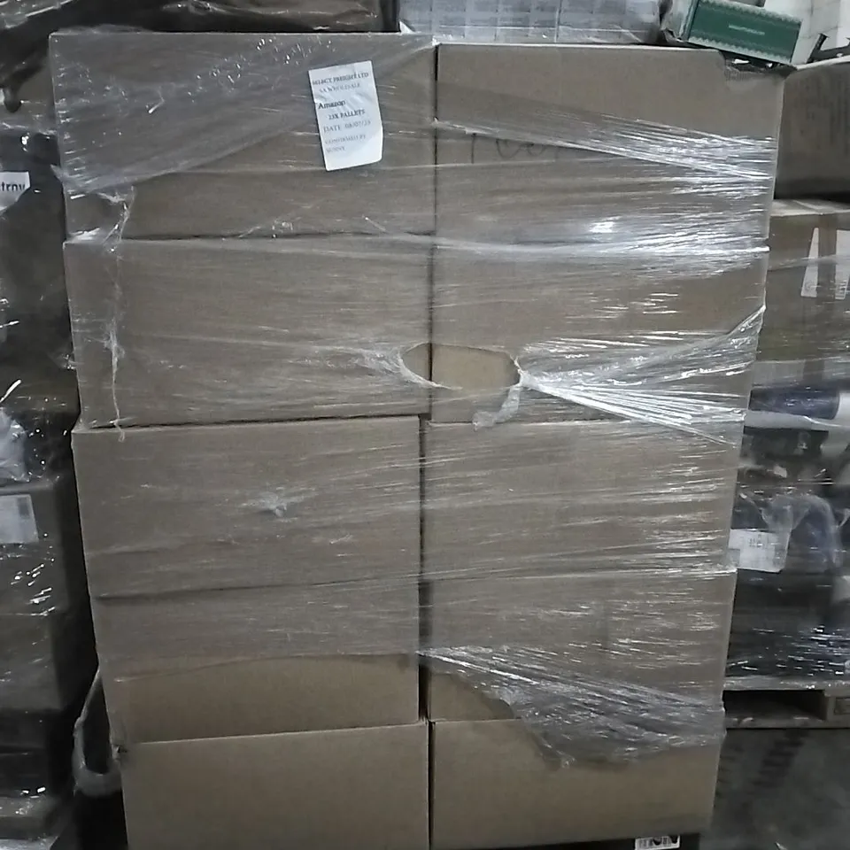 PALLET TO CONTAIN HOUSEHOLD FLAT-PACKED FURNITURE AND HOMEWERE TO INCLUDE; BOOSTER CAR SEAT, SCOOTER AND LITTLE INCA QUINOA ETC...