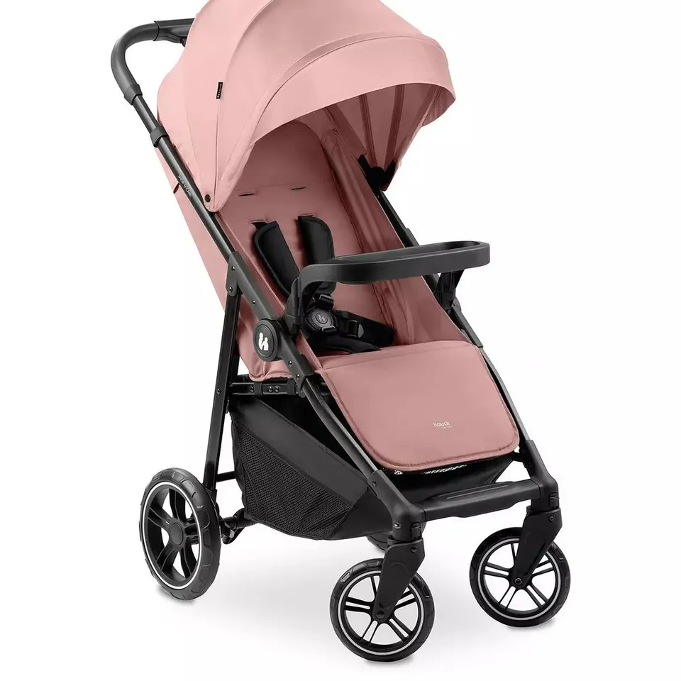 HAUCK SHOP N CARE STROLLER IN DARK PINK - COLLECTION ONLY