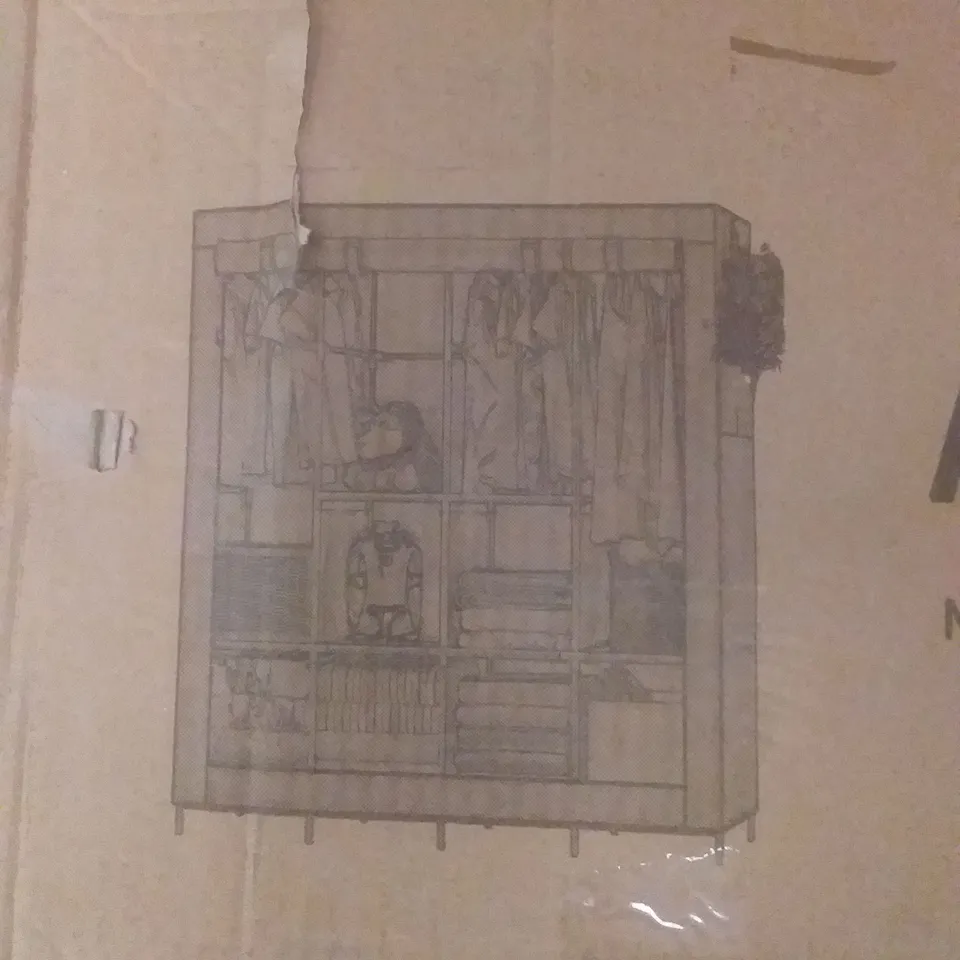 PALLET OF ASSORTED ITEMS INCLUDING NON-WOVEN WARDROBE, SIDE TABLE, STORAGE BOXES 