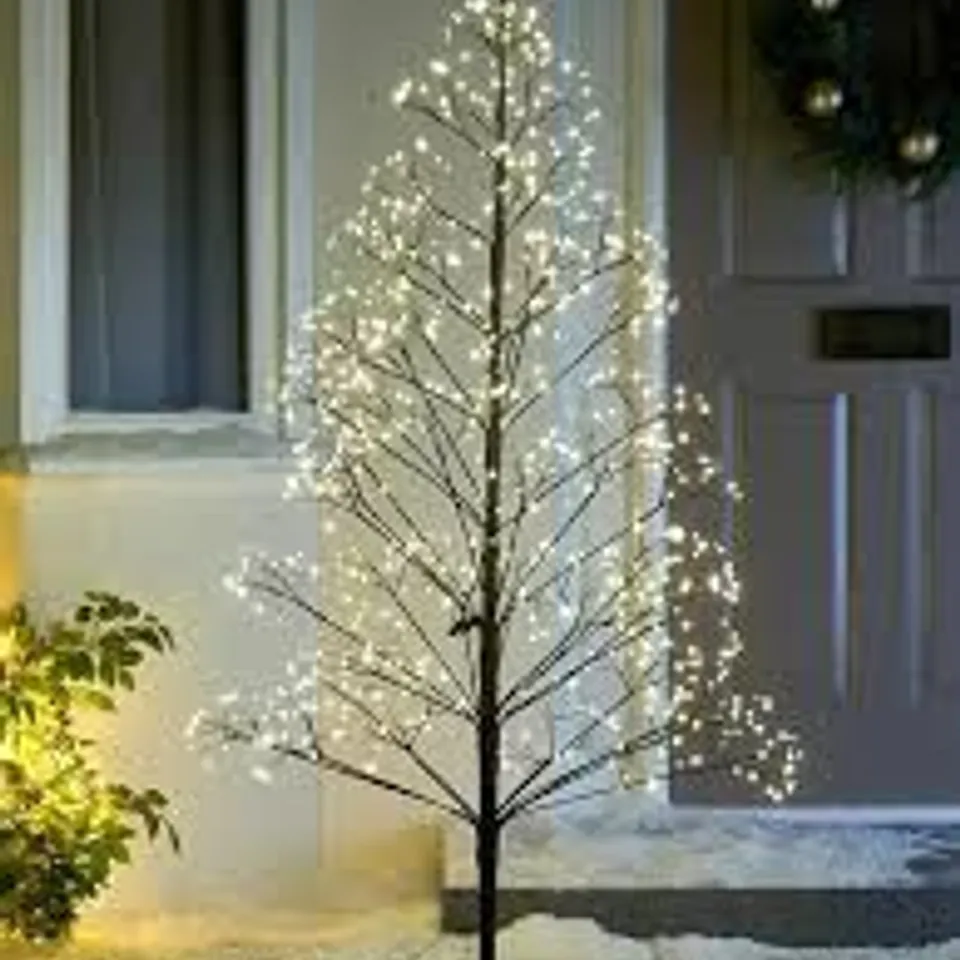 BOXED FESTIVE 150 CM OUTDOOR CHRISTMAS TREE WITH FIREWORK LIGHTS - COLLECTION ONLY