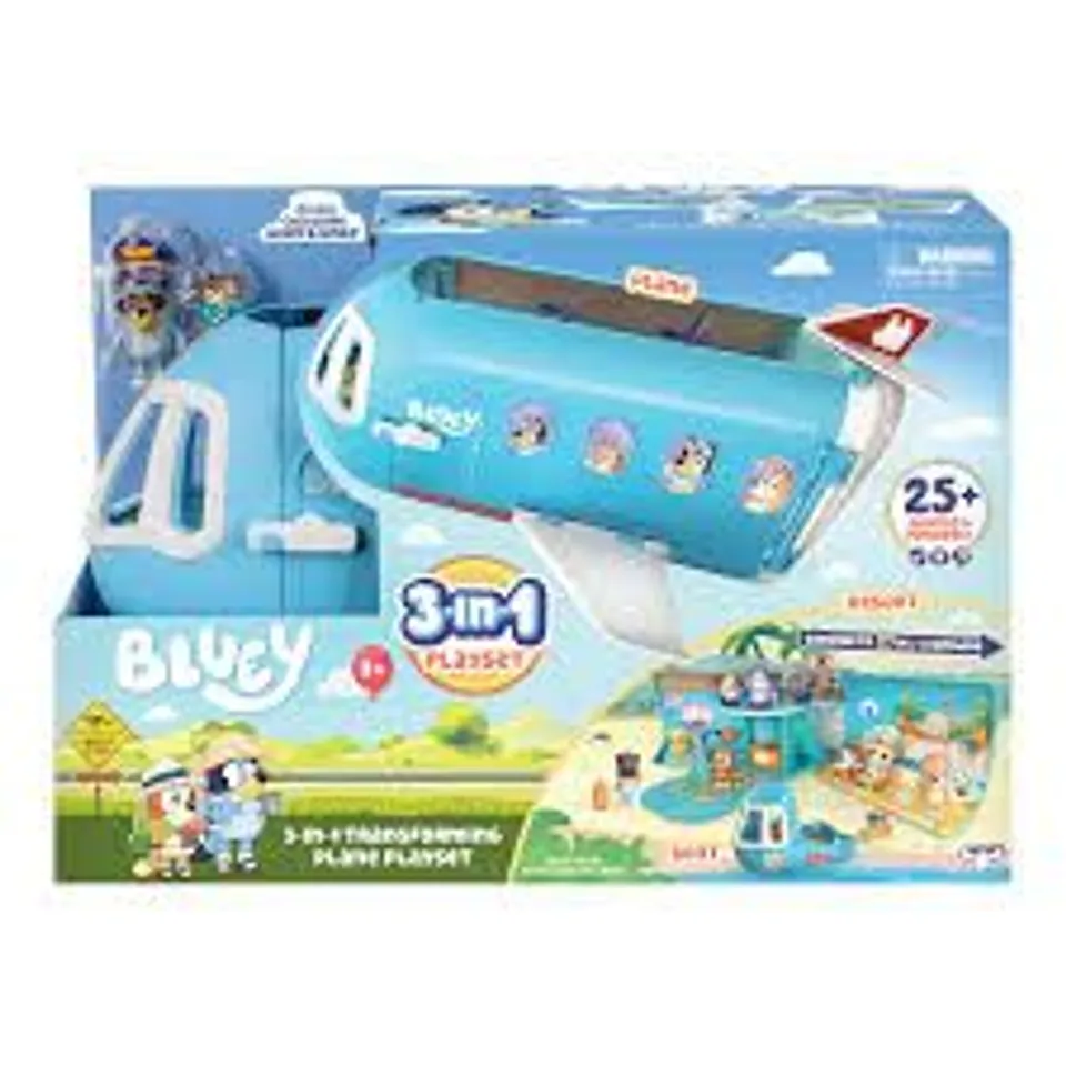 BOXED BLUEY S11 3-IN-1 AIRPLANE PLAYSET