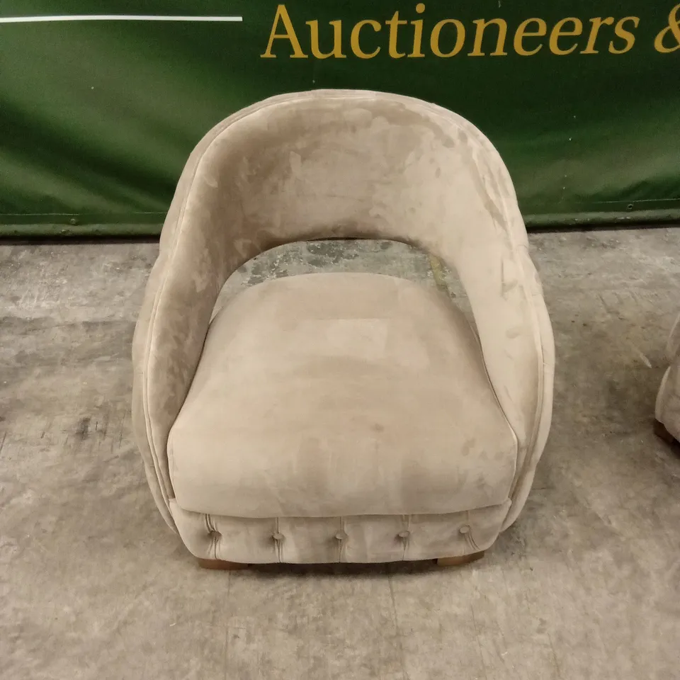 SET OF 2 QUALITY DESIGNER HARMONY PLUSH VELVET ACCENT CHAIRS