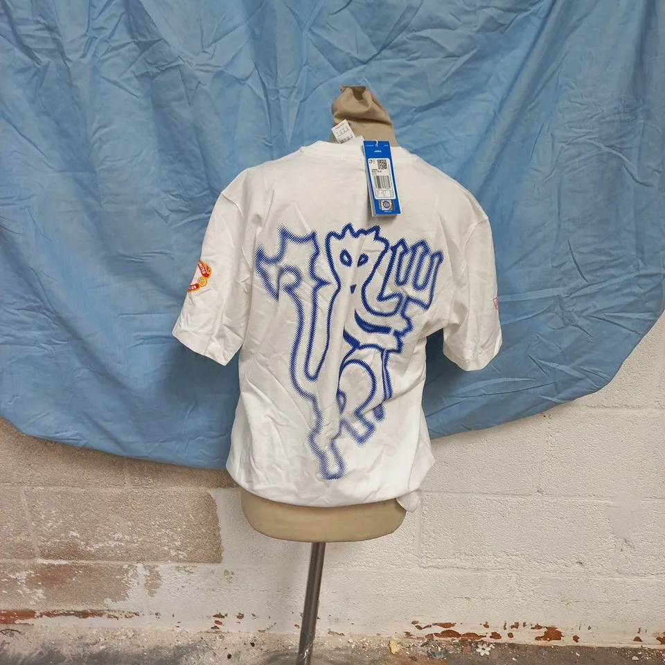 ADIDAS MUFC TEE 92 MANCHESTER UNITED WHITE T-SHIRT UK XS