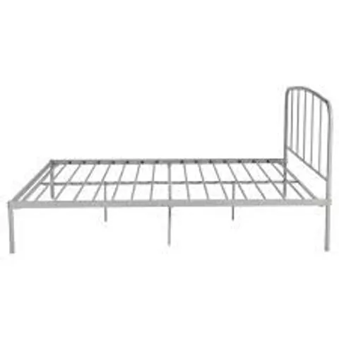 BOXED FREJA DOUBLE METAL BED FRAME - SILVER (1 BOX)