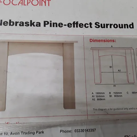 BOXED FOCALPOINT NEBRASKA PINE-EFFECT SURROUND