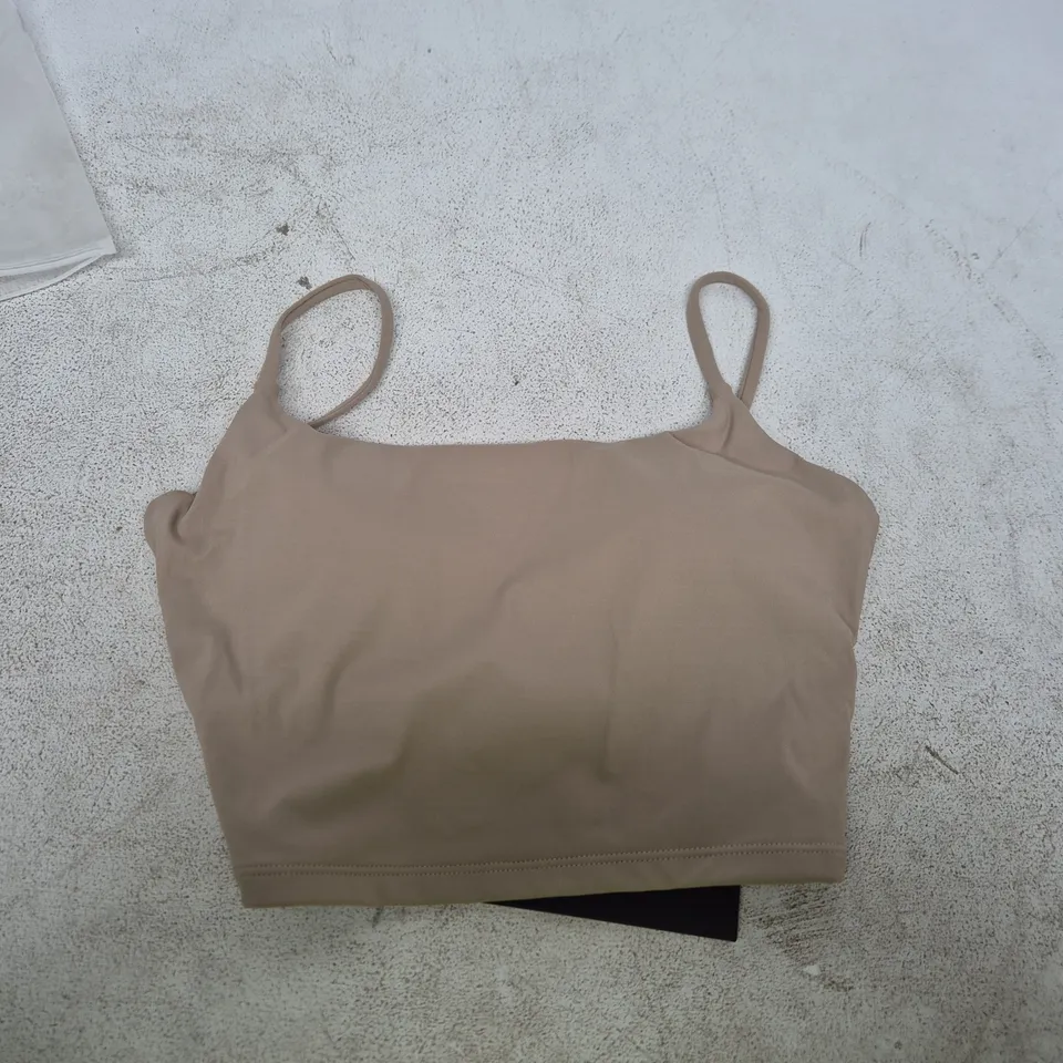Beige women's sports bra top – ANT INTELLIGENCE