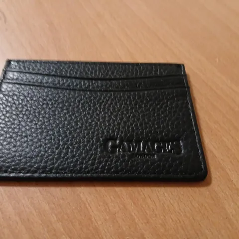 GAMAGES CREDIT CARD HOLDER – BLACK TEXTURED LEATHER