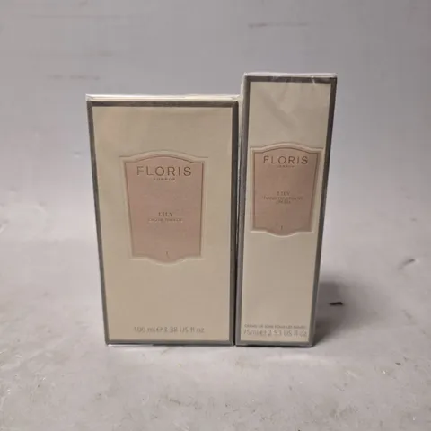 SET OF 2 FLORIS ITEMS TO INCLUDE - LILY EAU DE TOILETTE & LILY HAND TREATMENT CREAM