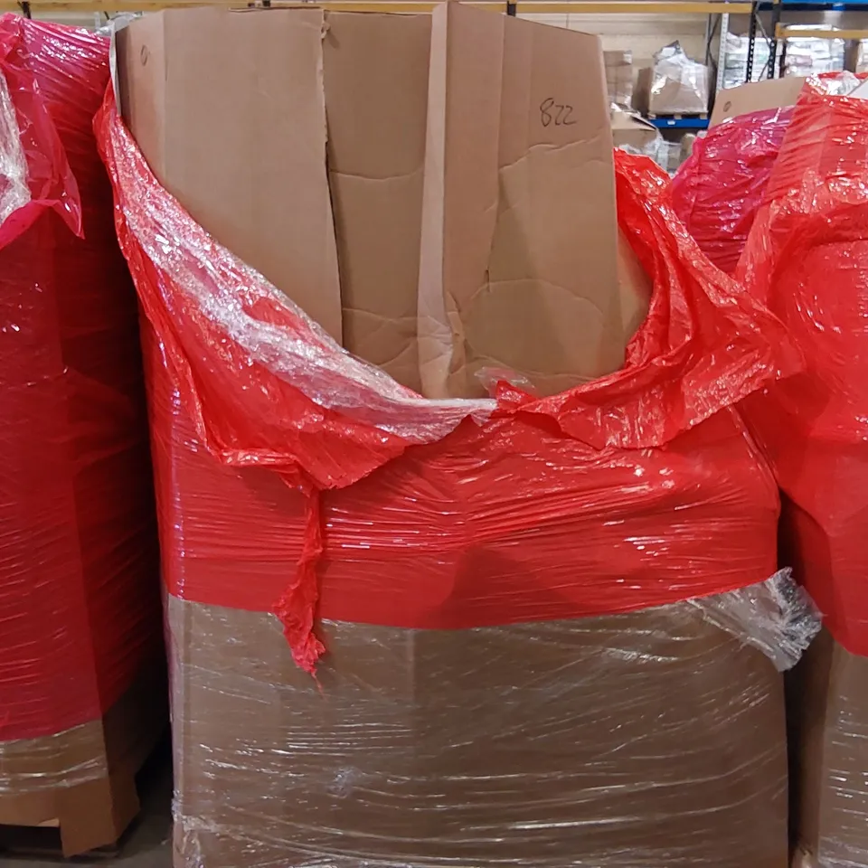PALLET OF ASSORTED ITEMS INCLUDING: ALDEN HEATER, BEDDING, FABRIC WARDROBE ECT