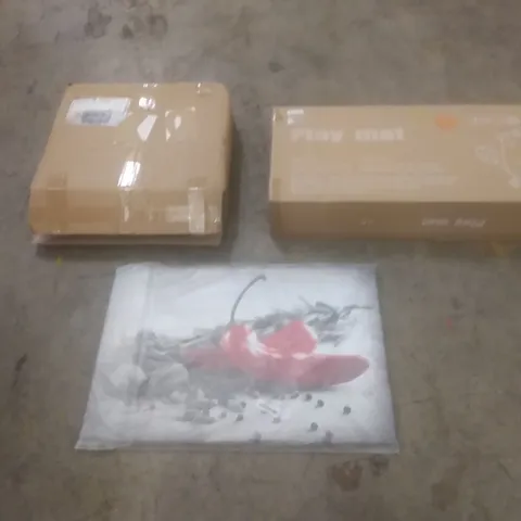 PALLET OF ASSORTED HOUSEHOLD PRODUCTS AND ITEMS, INCLUDING; PLAY MAT, CANVAS PRINT, PORTABLE FOLDABLE BATHTUB, BOXED FURNITURE ETC
