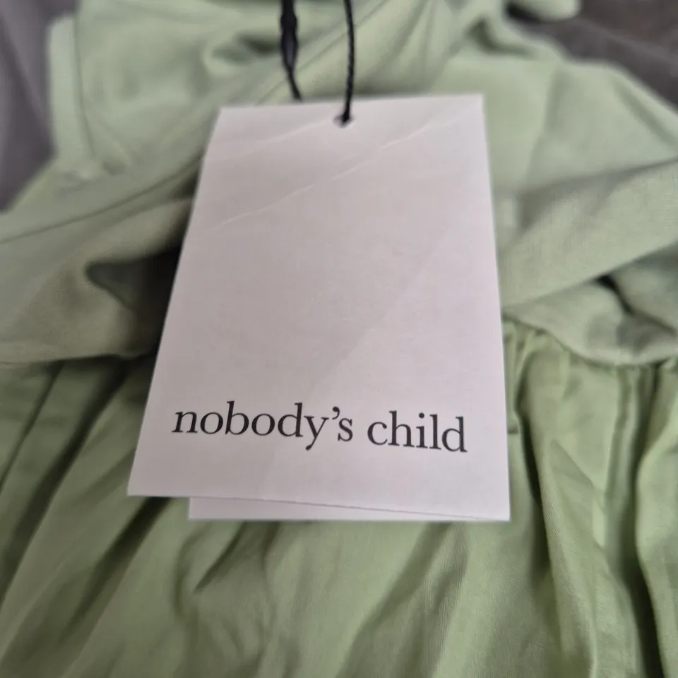 NOBODY'S CHILD GREEN SLEEVELESS MAXI DRESS UK SIZE 10 