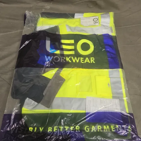 BAGGED LEO WORKWEAR CLOVELLY BREATHABLE EXECUTIVE ANORAK IN YELLOW/NAVY (A04-Y/NV-LEO) - 2XL