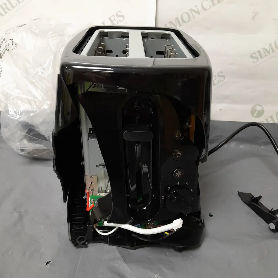 BOXED COOKWORKS BASIC 2 SLICE TOASTER BLACK