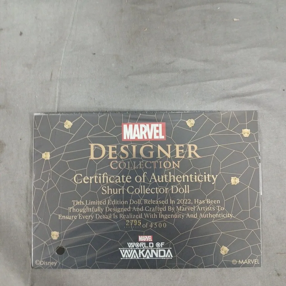 MARVEL DESIGNER COLLECTION WORLD OF WAKANDA LIMITED EDITION SHURI DOLL - 2795 OF 4500