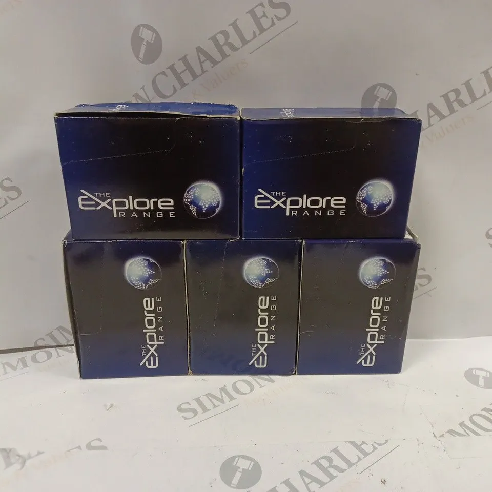 BOX OF APPROXIMATELY 50 ASSORTED FLAVOUR EXPLORE RANGE E-LIQUID VIALS